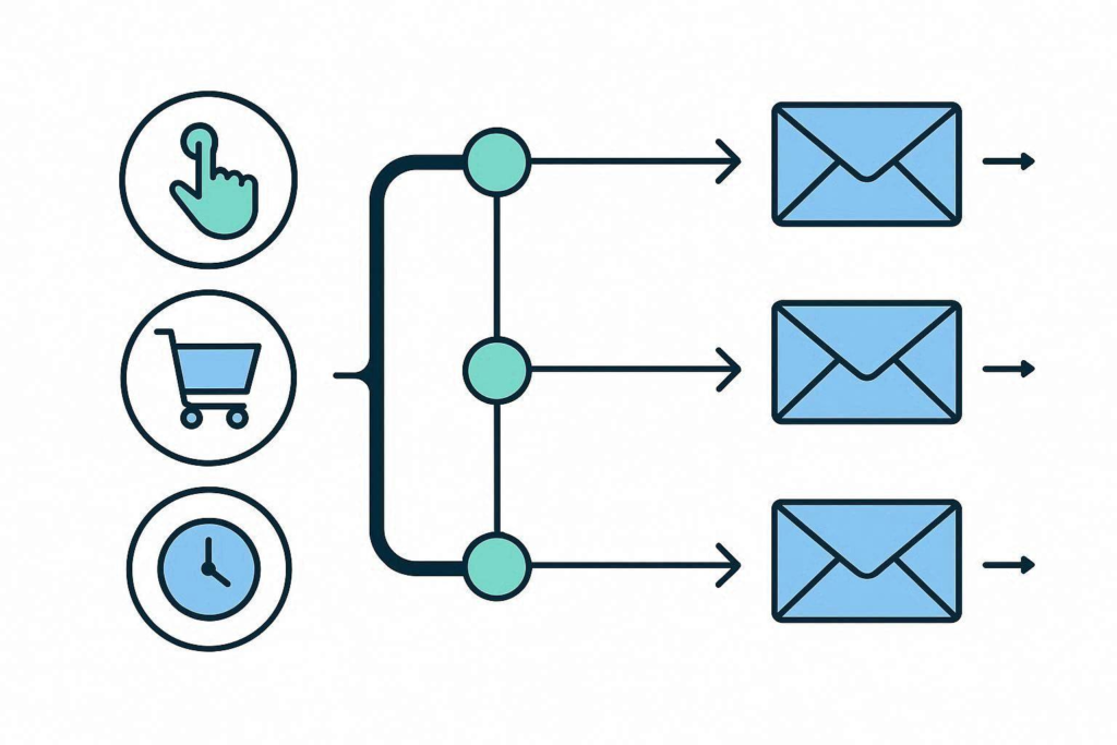 Automatizacion email marketing flujo trabajo bienvenida carrito abandonado