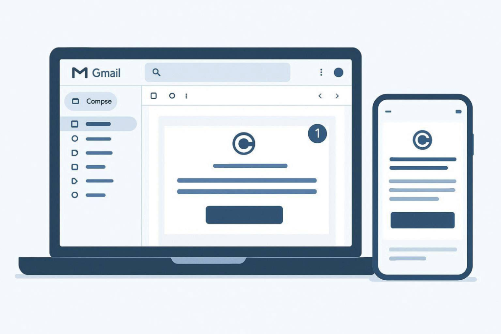 Email marketing profesional bandeja entrada gmail responsive movil 