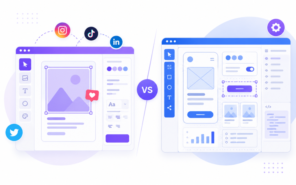 Figma vs Canva comparativa herramientas diseno pymes
