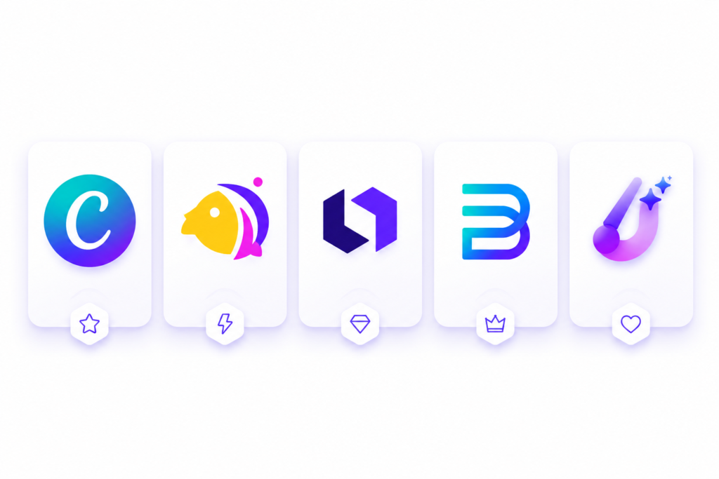 Tabla comparativa de las 5 mejores IAs para crear logos gratis en 2026